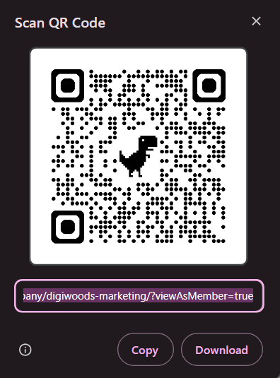 QR Code for web Google Chrome.